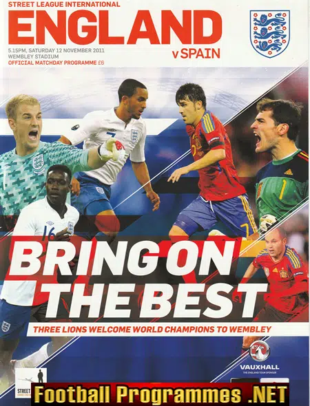 England v Spain 2011 - Multi Signed Autographed