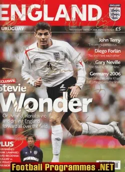England v Uruguay 2006 - Multi Signed Autographed + Rooney