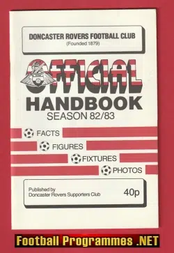 Doncaster Rovers Football Club Official Handbook 1982 - 1983