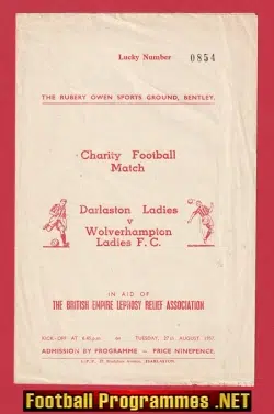 Darlaston Ladies v Wolverhampton 1957 - 1950s Womens Football