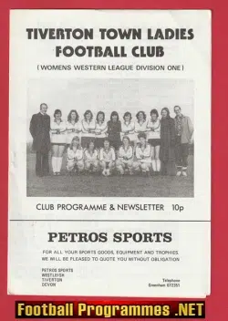 Tiverton Town Ladies v Dursley 1977 - 1970s Womens Football