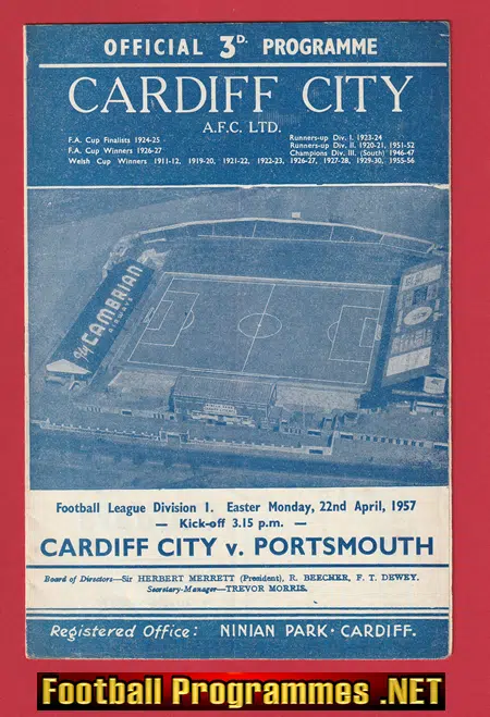 Cardiff City v Portsmouth 1957