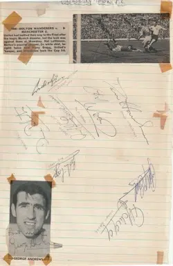 Shrewsbury Town Football Club Multi Autographed Signed 1968