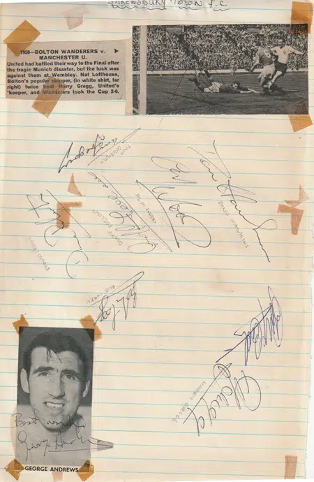 Shrewsbury Town Football Club Multi Autographed Signed 1968