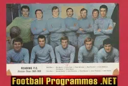Reading Football Club Multi Autographed Signed 1968