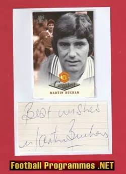 Manchester United Martin Buchan Autograph Man Utd Footballer