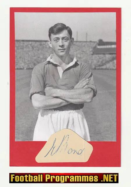 Manchester United Ernie Bond Autograph Man Utd 1950s