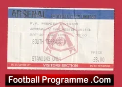 Arsenal v Manchester United 1992 – Football Ticket