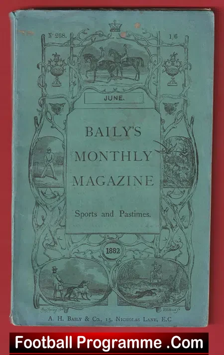 Baily’s Football Monthly Magazine Book 1882 – Antique 1800’s