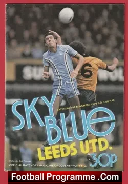 Coventry City v Manchester United 1980 - Man Utd - football programme