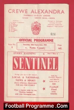 Crewe Alexandra v Notts County 1963