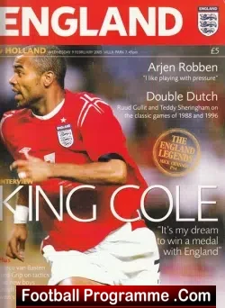 England v Holland 2005 - Villa Park Multi Autographed SIGNED - football programme