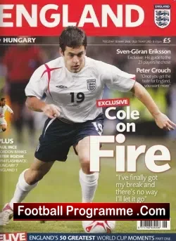England v Hungary 2006 - Old Trafford Multi Autographed SIGNED - football programme