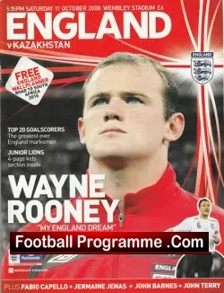 England v Kazakhstan 2008 – Wembley Multi Autographed SIGNED
