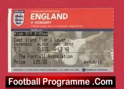 England v Poland 2005 – Ticket Old Trafford