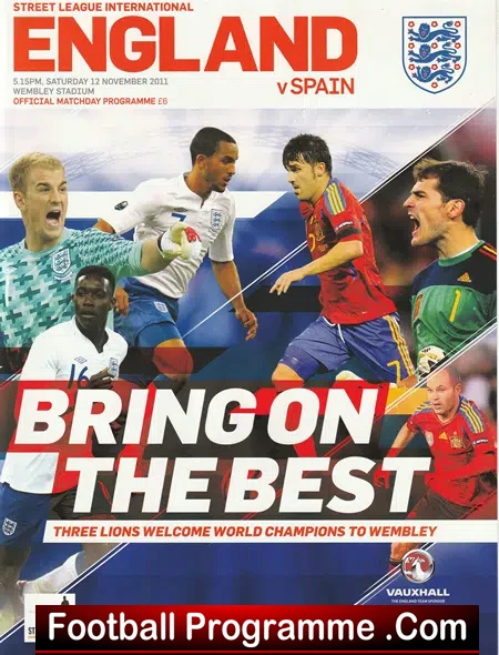 England v Spain 2011 – Multi Signed Autographed
