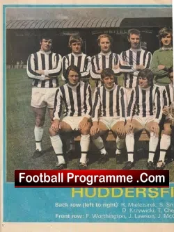 Huddersfield Town Football Club 1970 - Multi Autographed SIGNED - football programme
