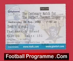 Huddersfield Town v Arsenal 2008 – Centenary Match Ticket