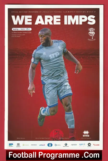 Lincoln City v Manchester United 2019 – Under 21 – Man Utd U21