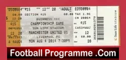 Liverpool v Manchester United 2014 – Ticket USA America