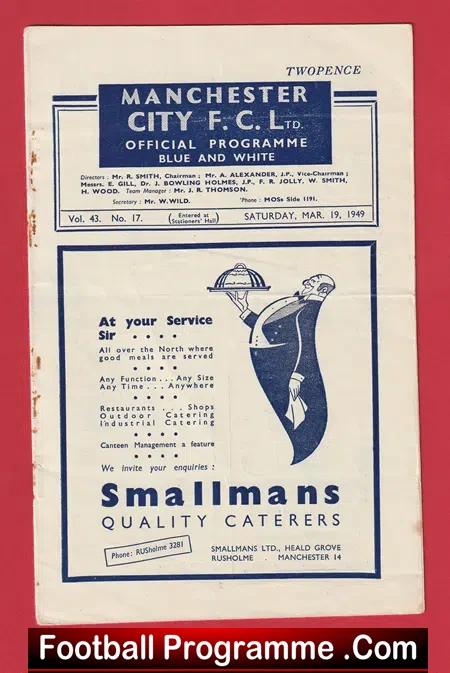 Manchester City v Blackpool 1949 – 1940s