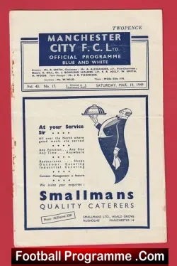 Manchester City v Blackpool 1949 – 1940s