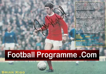 Manchester United Brian Kidd Signed Magazine Picture Man Utd