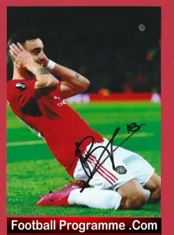 Manchester United Bruno Fernandes Autograph Signed Picture - football memorabilia