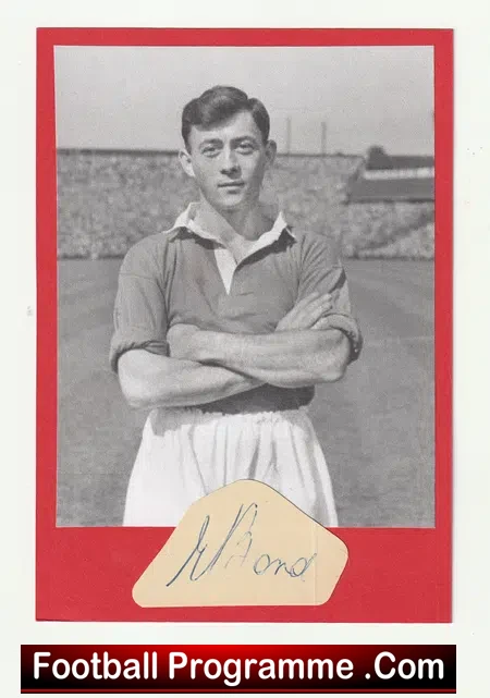 Manchester United Ernie Bond Autograph Man Utd 1950s