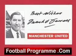 Manchester United Frank O'Farrell Autograph SIGNED Ex Manager - football programme