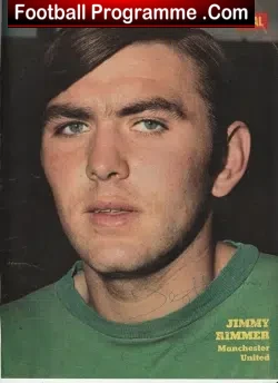 Manchester United Jimmy Rimmer Autograph Man Utd 1960's - football programme