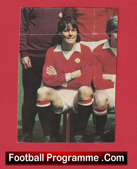 Manchester United Stuart Pearson Autograph 1970's Man Utd