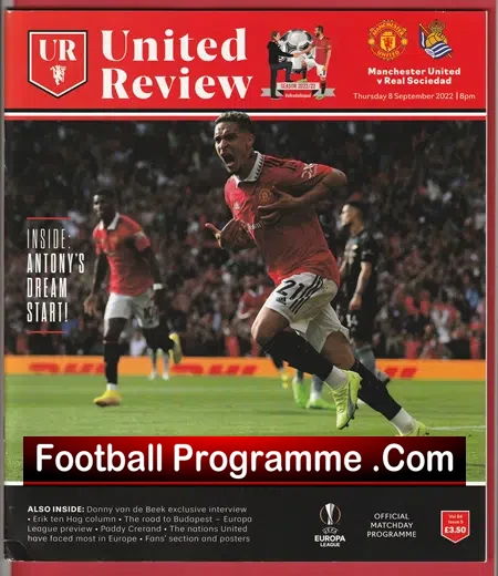 Manchester United v Real Sociedad 2022 - Man Utd