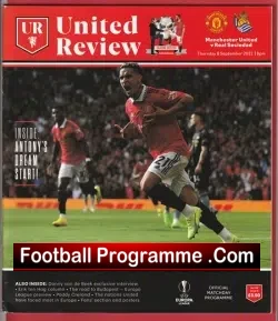 Manchester United v Real Sociedad 2022 - Man Utd - football programme