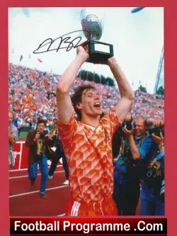Netherlands Holland Marco Van Basten Signed Autographed Picture - football memorabilia