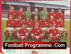 Nottingham Forest Football Club Multi Autographed Signed 1968
