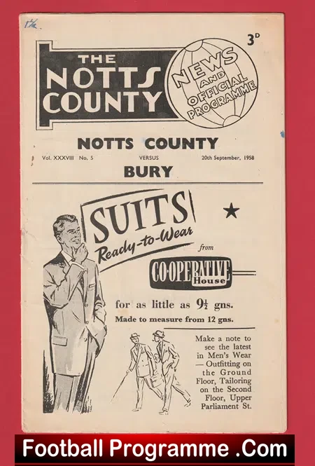Notts County v Bury 1958