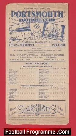 Portsmouth v Burnley 1947 – 1940s