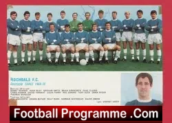 Rochdale Football Club 1968 - Multi Autographed SIGNED - football programme