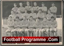 Rotherham United Football Club Multi Autographed Signed 1968 - football programme