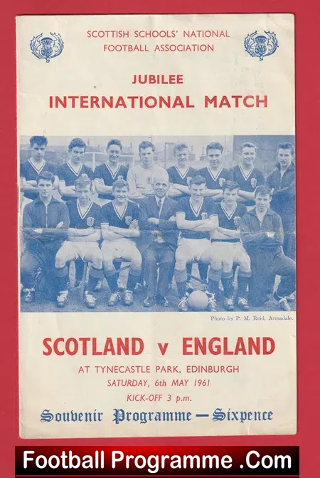 Scotland v England 1961 – School Boys at Tynecastle Park