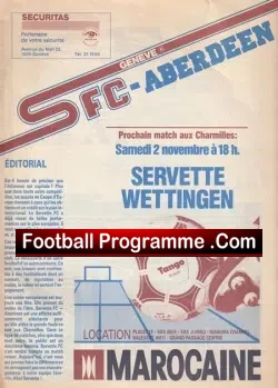 Servette v Aberdeen 1985 – Geneva European Cup QF Fergie