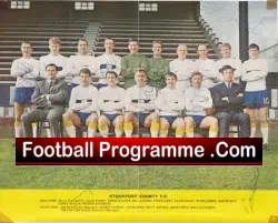 Stockport County Football Club 1970 - Multi Autographed SIGNED - football programme