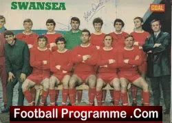 Swansea Town Football Club 1968 - Multi Autographed SIGNED - football programme