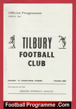 Tilbury v Tring Town 1980 – Cup Replay