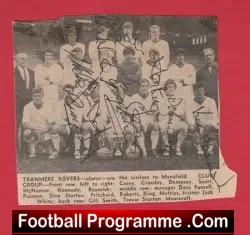 Tranmere Rovers Football Club 1968 – Multi Autographed SIGNED
