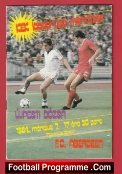 Ujpest v Aberdeen 1984 – European Cup Winners Cup Ferguson