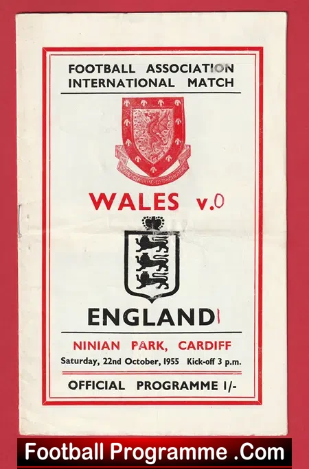 Wales v England 1955 – Ninian Park – Cardiff