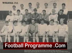 Walsall Football Club 1969 - Multi Autographed SIGNED - football programme