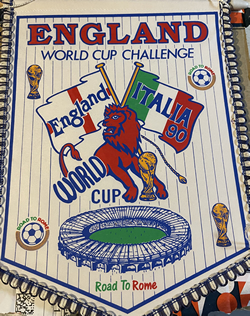 England v Italy 1990 Football Pennant Flag – World Cup Match